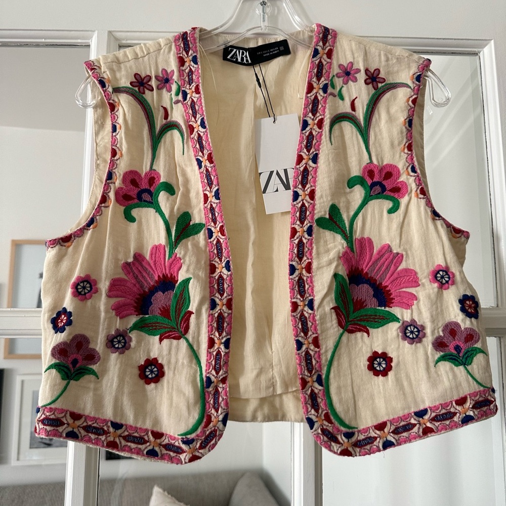 Zara Embroidered Vest